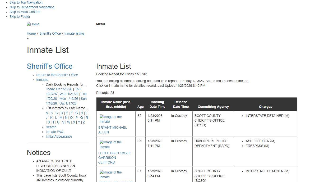 Inmate List